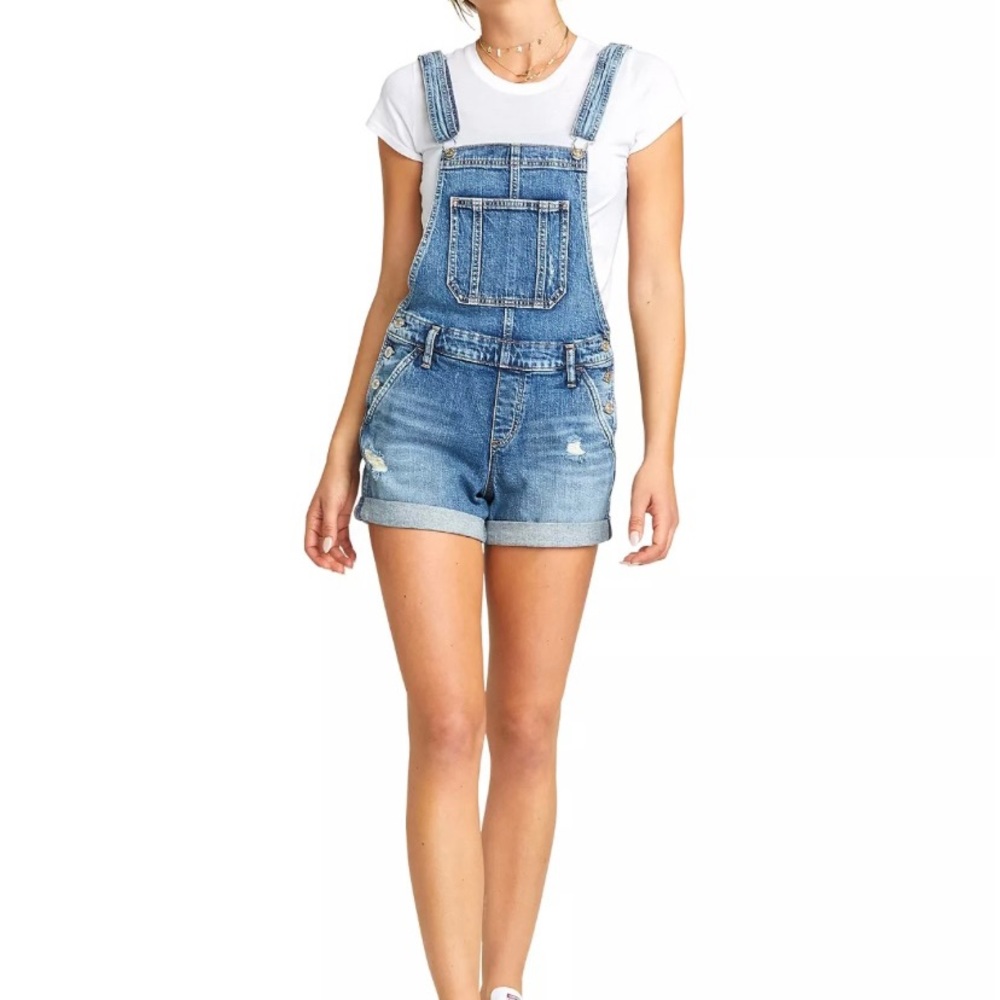 Silver Jeans Co. Denim Shortalls Size Small/Medium